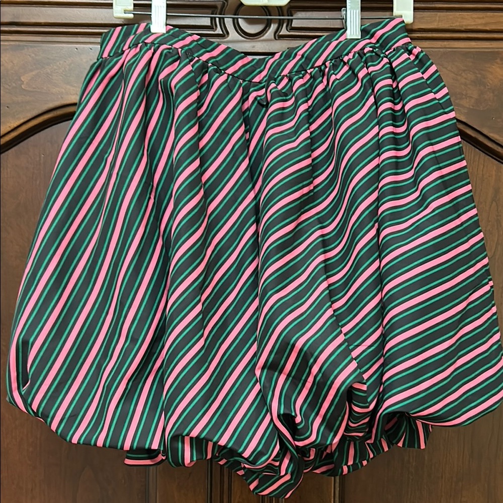 Wicked Striped Green/Pink Bubble Skirt-XS